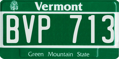 VT license plate BVP713