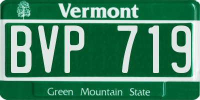 VT license plate BVP719