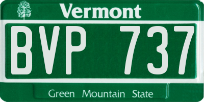 VT license plate BVP737