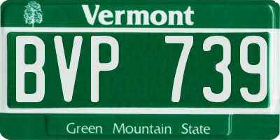 VT license plate BVP739