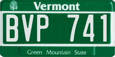 VT license plate BVP741