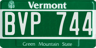 VT license plate BVP744