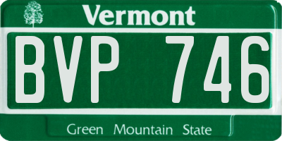 VT license plate BVP746