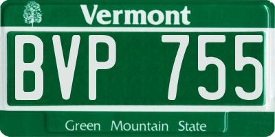 VT license plate BVP755