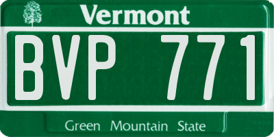 VT license plate BVP771