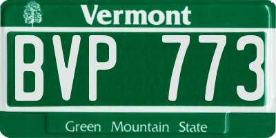 VT license plate BVP773