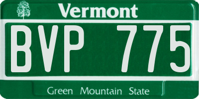 VT license plate BVP775