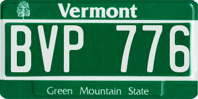 VT license plate BVP776