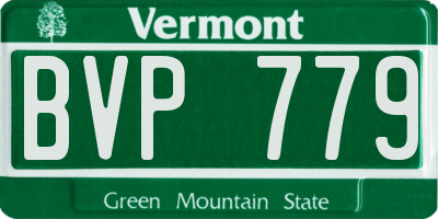VT license plate BVP779