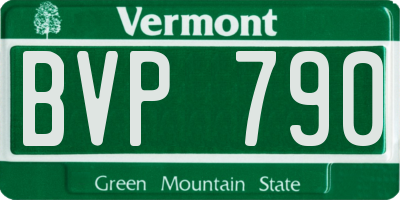 VT license plate BVP790