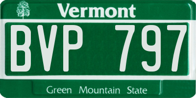 VT license plate BVP797