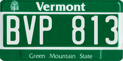 VT license plate BVP813