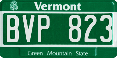 VT license plate BVP823