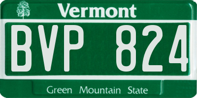 VT license plate BVP824