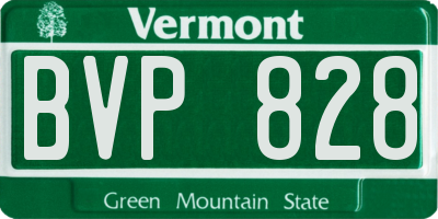 VT license plate BVP828