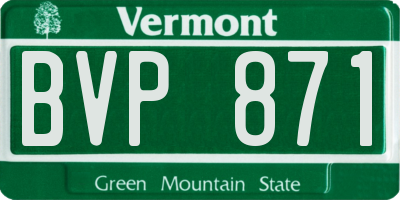 VT license plate BVP871