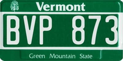 VT license plate BVP873