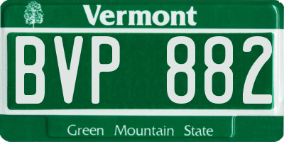 VT license plate BVP882