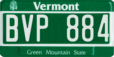 VT license plate BVP884