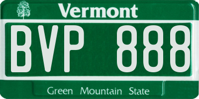 VT license plate BVP888