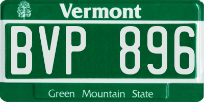 VT license plate BVP896