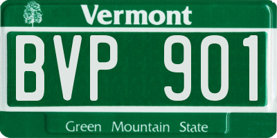 VT license plate BVP901