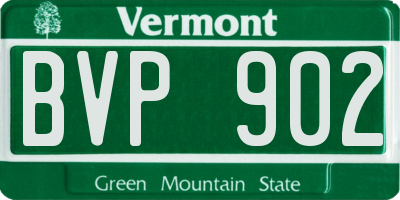 VT license plate BVP902