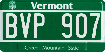 VT license plate BVP907