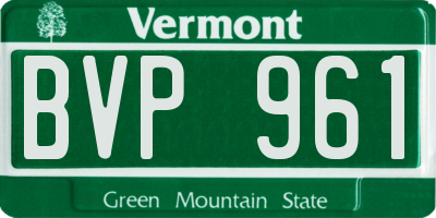 VT license plate BVP961