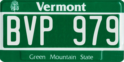 VT license plate BVP979