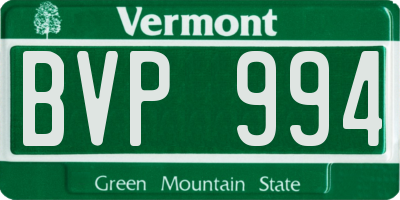 VT license plate BVP994