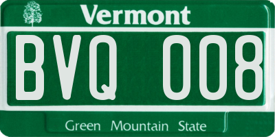 VT license plate BVQ008