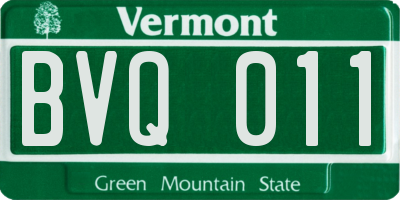 VT license plate BVQ011