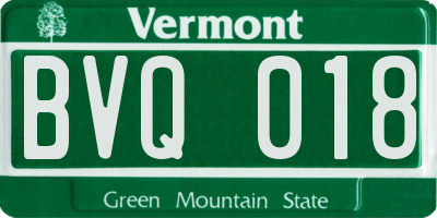 VT license plate BVQ018