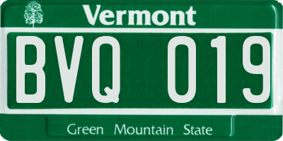 VT license plate BVQ019