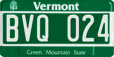 VT license plate BVQ024