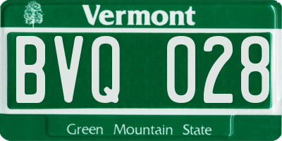 VT license plate BVQ028