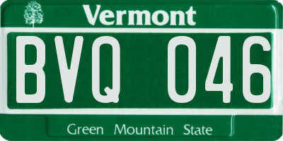 VT license plate BVQ046