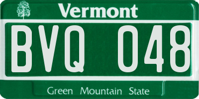 VT license plate BVQ048