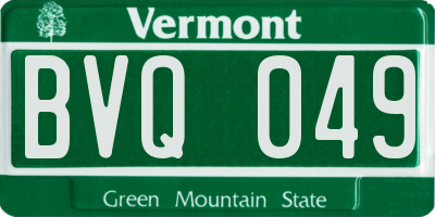 VT license plate BVQ049