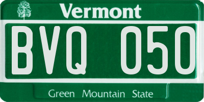 VT license plate BVQ050