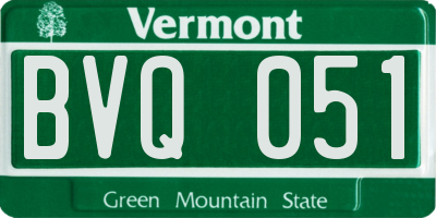 VT license plate BVQ051