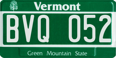 VT license plate BVQ052