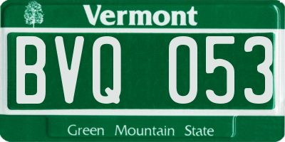 VT license plate BVQ053