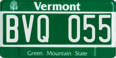 VT license plate BVQ055