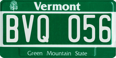 VT license plate BVQ056