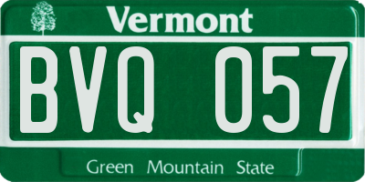VT license plate BVQ057