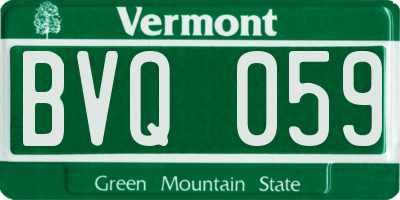 VT license plate BVQ059