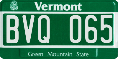 VT license plate BVQ065