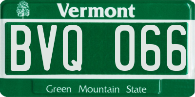 VT license plate BVQ066